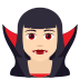 🧛🏻‍♀️ woman vampire: light skin tone display on JoyPixels